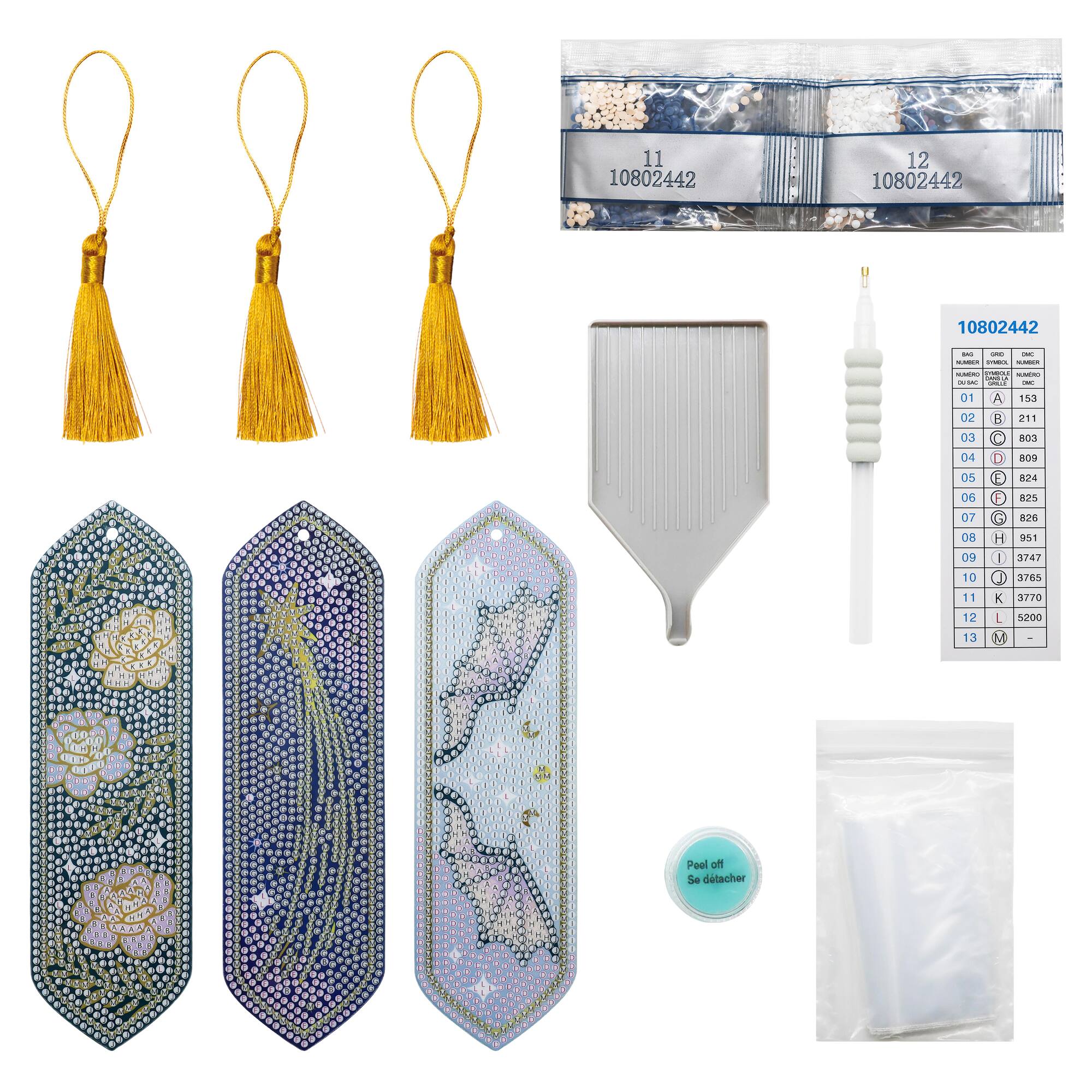 Starlit Romance Diamond Art Bookmark Kit by Make Market®